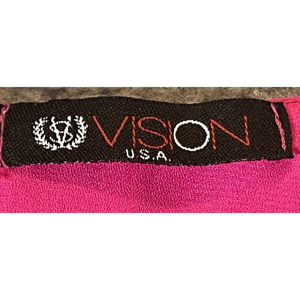 Vtg 80s Vision USA Pullover Blouse 2XL Vibrant Pink Sleeveless Career Party City - Picture 9 of 10